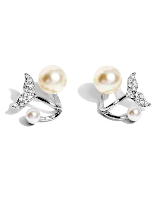 Jewelry - 🧜🏻‍♀️⚪️🧜🏼‍♂️MY MERMAID❗️PAPARAZZI “MODULAR MERMAID” WHITE POST EARRINGS❗️